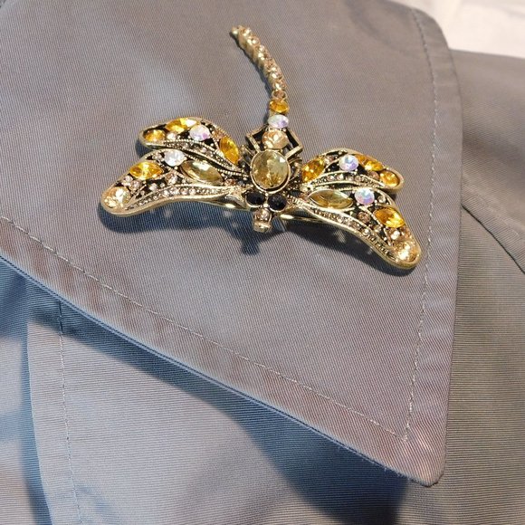 Brooch Dragonfly chunky stones - Picture 8 of 13